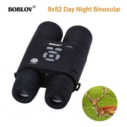 8x52 Optical IR Day Night Vision Digital Binocular Spotting Scope W/ Bandages,