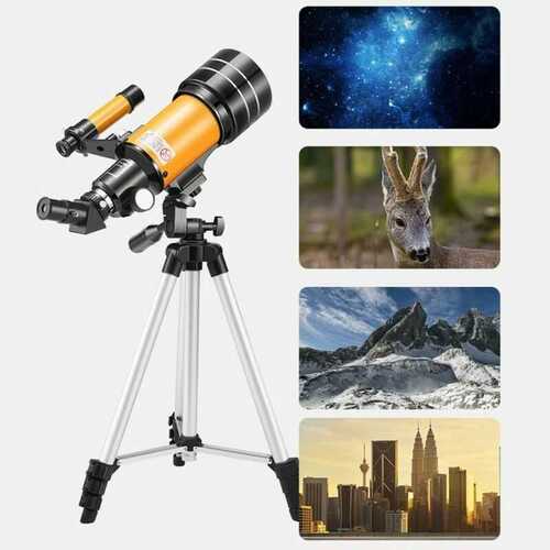 70mm Astronomical Telescope 150X Beginners Moon-watching w/ Tripod Table Present