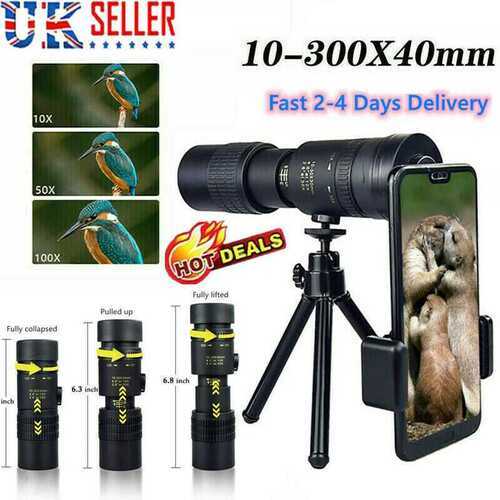 4 k 10-300x40mm super telephoto zoom telescope monoculars night vision portable