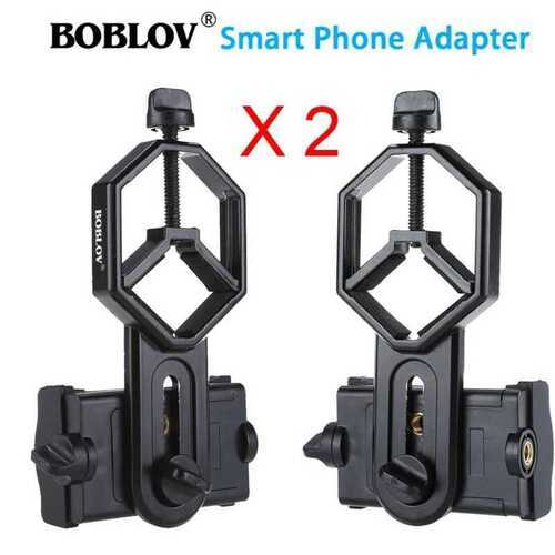 2x Moblie Phone Camera Mount Holder Bracket Stand For Telescope Spotting Scope