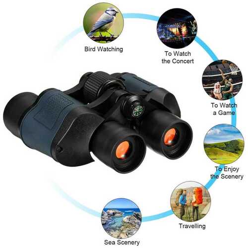 60x60 Day/Night Military Army Zoom Powerful Binoculars Optics Hunting Camping UK