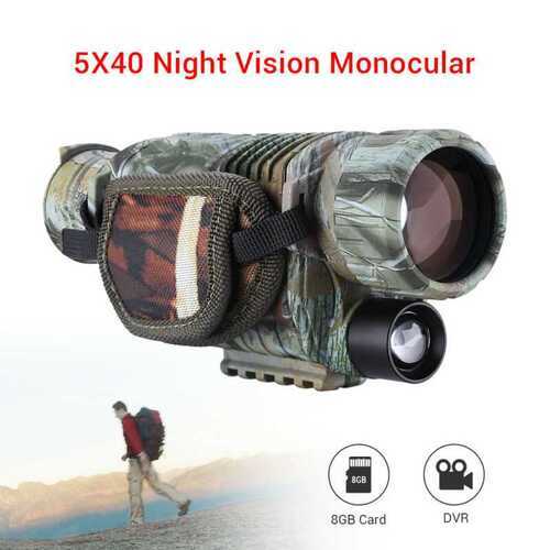 Night Vision Camera Goggles Monocular IR Surveillance Gen Hunting Scope 8GB ;