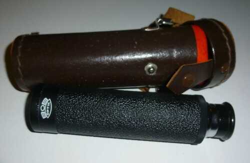 BOB optic 25 x 30 mm 3 draw telescope black/chrome in brown leather case