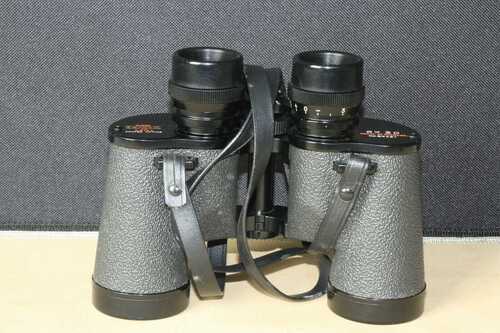 Antique Super Tecnar 8 x 30 Binoculars number 64431 with original case and straps