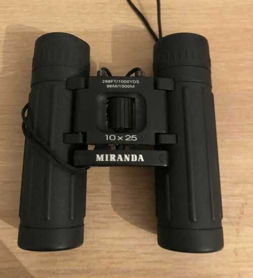 Miranda Binoculars 10 x 25 Field 5.8 Compact Foldable Travel Binoculars