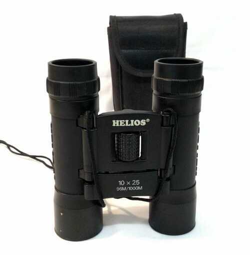 Helios 10 x 25 Compact Binoculars and case