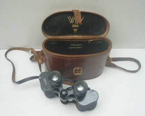 Vintage WRAY of London 'MAGNIVU' BINOCULARS in leather case