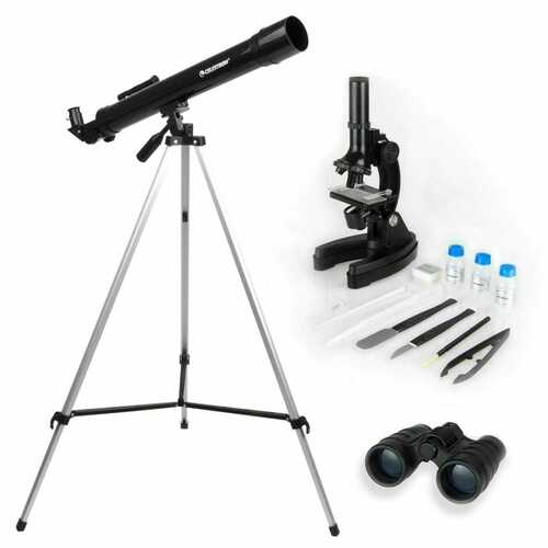 Celestron Kids Telescope, Microscope and Binocular Science Kit #22010 (UK Stock)