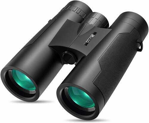 12x42 Binoculars for Birdwatching, Adults Compact Binocular for Hunting - Black