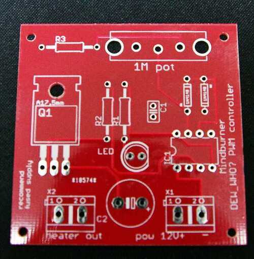 MINDBURNER astronomical telescope PWM dew controller unpopulated PCB only