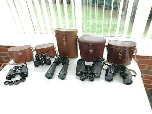 A Joblot Of Binoculars-Zeiss Jenoptem-Ross Solaross-Lieberman Goertz-Etc-Cases