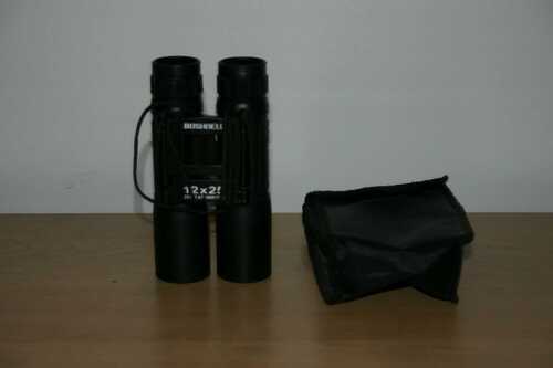 Mid Sized Bushnell Binoculars 12x25 251ft @ 1000Yds. with Pouch.