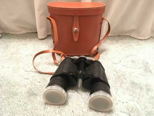 Curry and Paxton 10x50 Extra Wide Angle Binoculars with Lens Caps and Leather Case