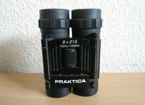 Praktica Black Binoculars 8 X 21S 122m/1000m Compact Adjustable