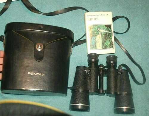 Pentax Asahi 10X50 BINOCULARS Field 5.5 + Case and Observers Book of Birds.VGC!