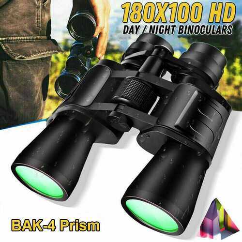 Day/Night 180x100 Military Zoom Powerful Binoculars Optics Hunting Camping+Case