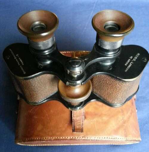 Vintage/Antique Ross of London Power 8= Stereo Prism Binoculars