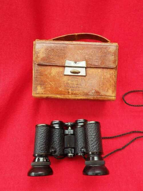 Carl Zeiss Jena Teletur Mini Vintage Binoculars 6x15 with Original Leather Box