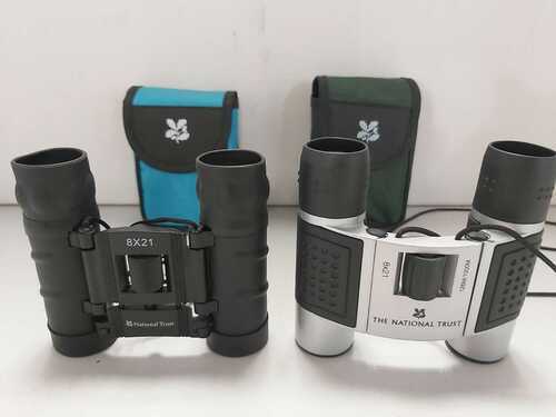 2 Pairs of National Trust Mini Binoculars with Pouches E4