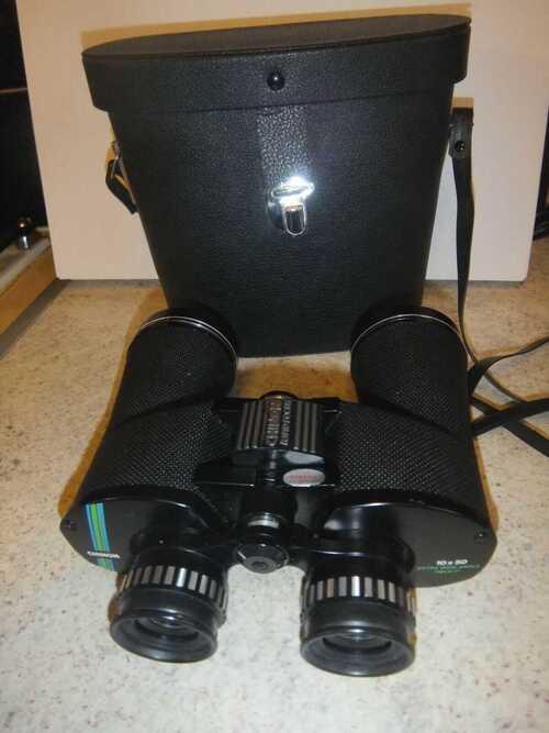 Chinon Japanese Extra Wide Angle 10x50 Rapid Focus Binoculars  Field 7 Degree.