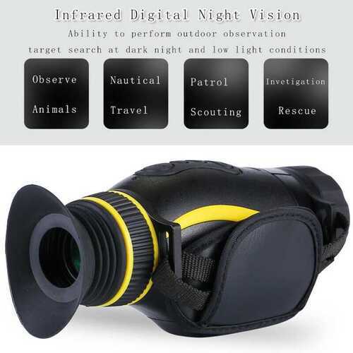 1080P 4x35 Zoom Digital Monocular Telescope IR Night Vision Camera 16GB TF Card