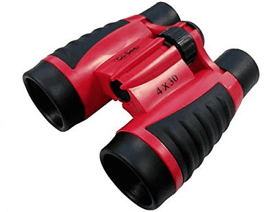 GoSee Kids Compact Rubber Binoculars 4 x 30 + Carry Bag and Lens Cloth