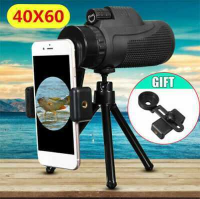 Monocular Telescope Phone Camera Zoom Starscope Hiking Hunting Tripod Full HD