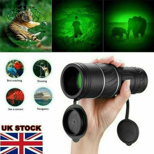 Day Night Vision 40x60 HD Optical Monocular Hunting Camping Handheld Telescope