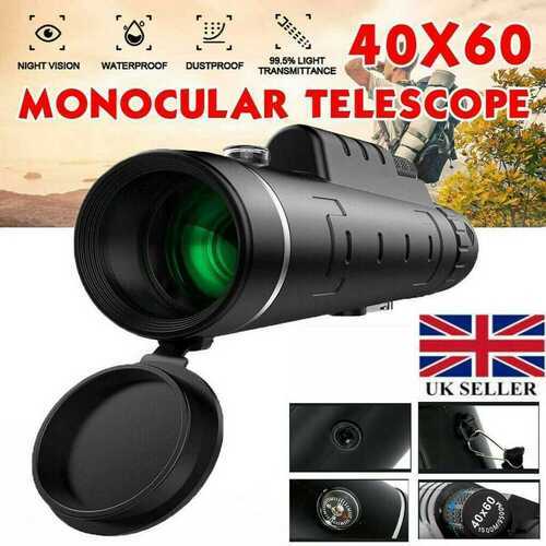 Super High Power 40X60 Portable Night Vision Monocular Telescope Binoculars HD~