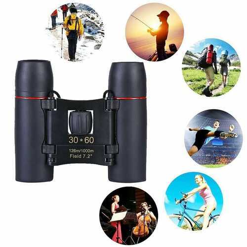 Portable Outdoor Day Night Vision Folding Telescope Binoculars 30x60 Zoom Lens