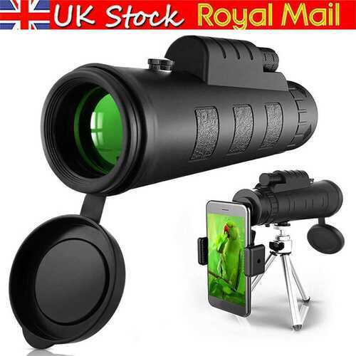 4K 40x60 HD Monocular Telescope Phone Camera Zoom Starscope Hiking Hunting Tools