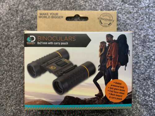 Discovery Adventures Foldable Mini Compact Sport Binoculars 8 x 21mm +Carry Case