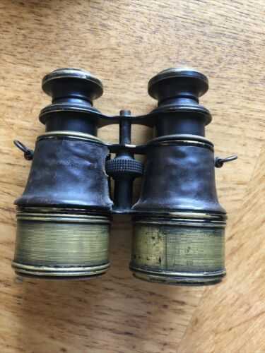 Antique Late Victorian Brass Binoculars. Kings William Town. Rare Collectable