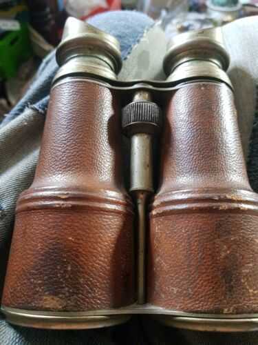 Vintage Brass and Leather Binoculars