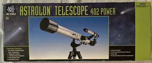 Edu Science, Astrolon Telescope 402 Power, Boxed, Tripod, Childrens Adjustable