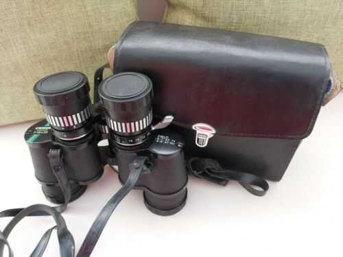Vintage Chinon Zoom 7-15x35 Field Binoculars. With lens caps and Case