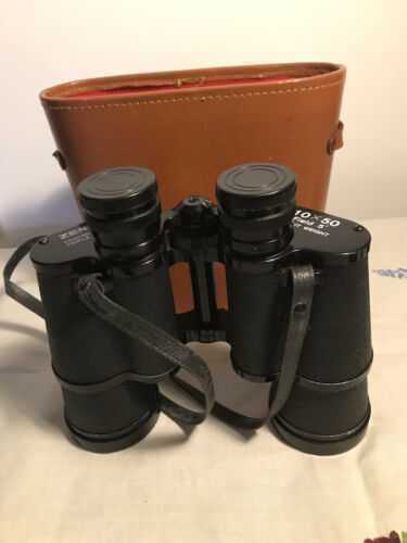 Vintage Zenith Binoculars 10x With All Lens Caps And Original Case