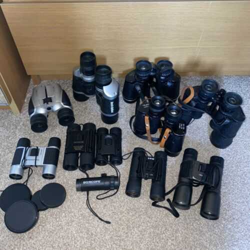 11x JOB LOT OF VINTAGE BINOCULARS - Telestar, Bosch, National Trust - Read