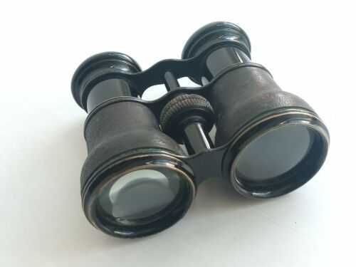 Vintage Flammarion Glass Extending Binoculars with Leather Covering