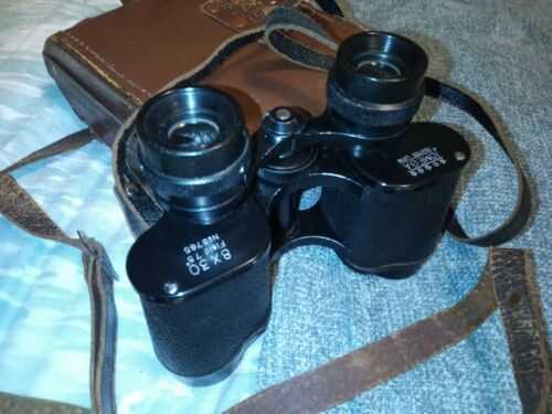 Vintage Binoculars with omega coated lens 8x30 field 7' no 8765 original case