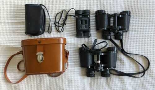 Binoculars x 3 Vintage Retro / Ranger / King / Astralite + 2 x Cases