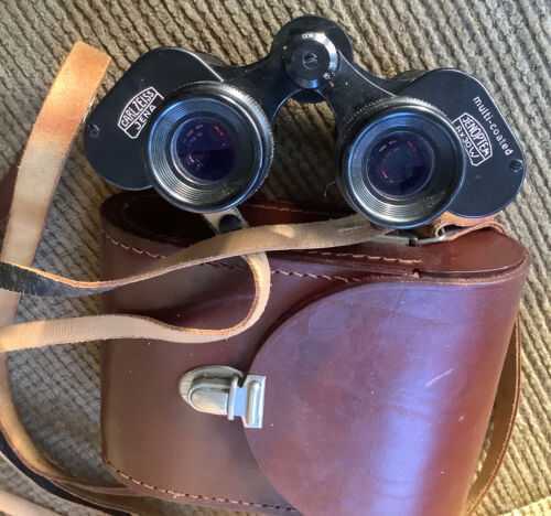 Carl ZEISS Jena DDR (Germany) JENOPTEM 8x30W Coated BINOCULARS+ Leather Case