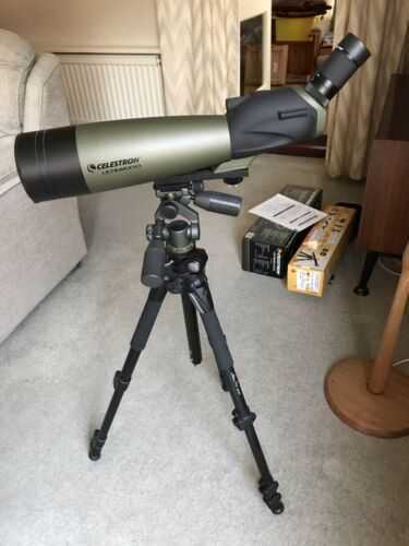 Celestron 52252 Ultima 100-45# Spotting Scope With Vanguard Tripod and Fluid Head