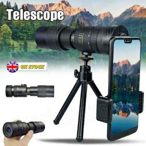 Monocular 4K 10-300X40mm Portable Super Telephoto Zoom Monocular Telescope 2021