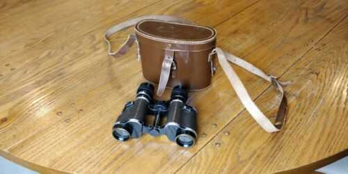 Antique Delaine Paris EXCELLA 8 X 26 Binoculars with Leather Case