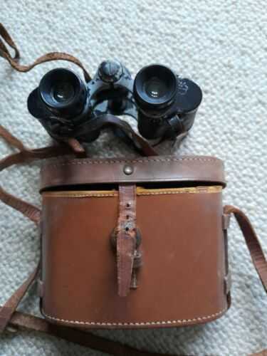 Vintage Binoculars In Leather Case