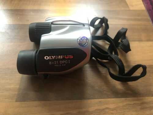 OLYMPUS PAIR OF BINOCULARS 8X21 DPC I FIELD 6.4 UV PROTECTION COMPLETE WITH CASE