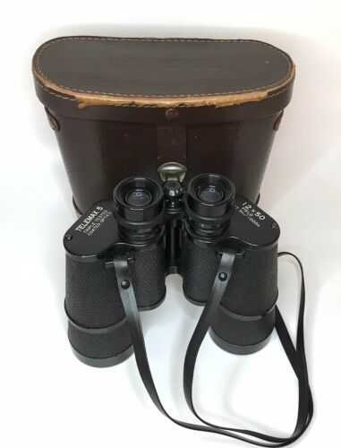 Vintage Telemax 5 Binoculars 12 x 50 with Brown Case Field 87.3/1000m