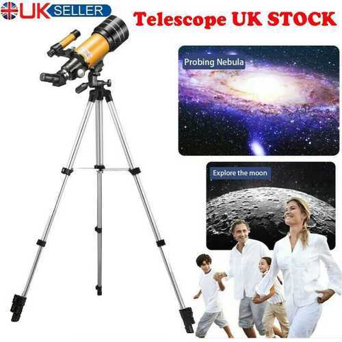 70mm Astronomical Telescope Refractor W/Tripod Zoom HD Outdoor Tripod Eyepieces