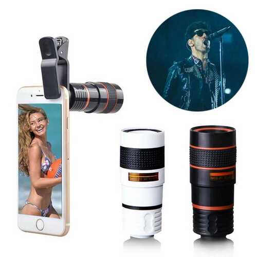 Universal Mobile Phone Camera Zoom Lens Clip on 12x Optical Telescope Telephoto